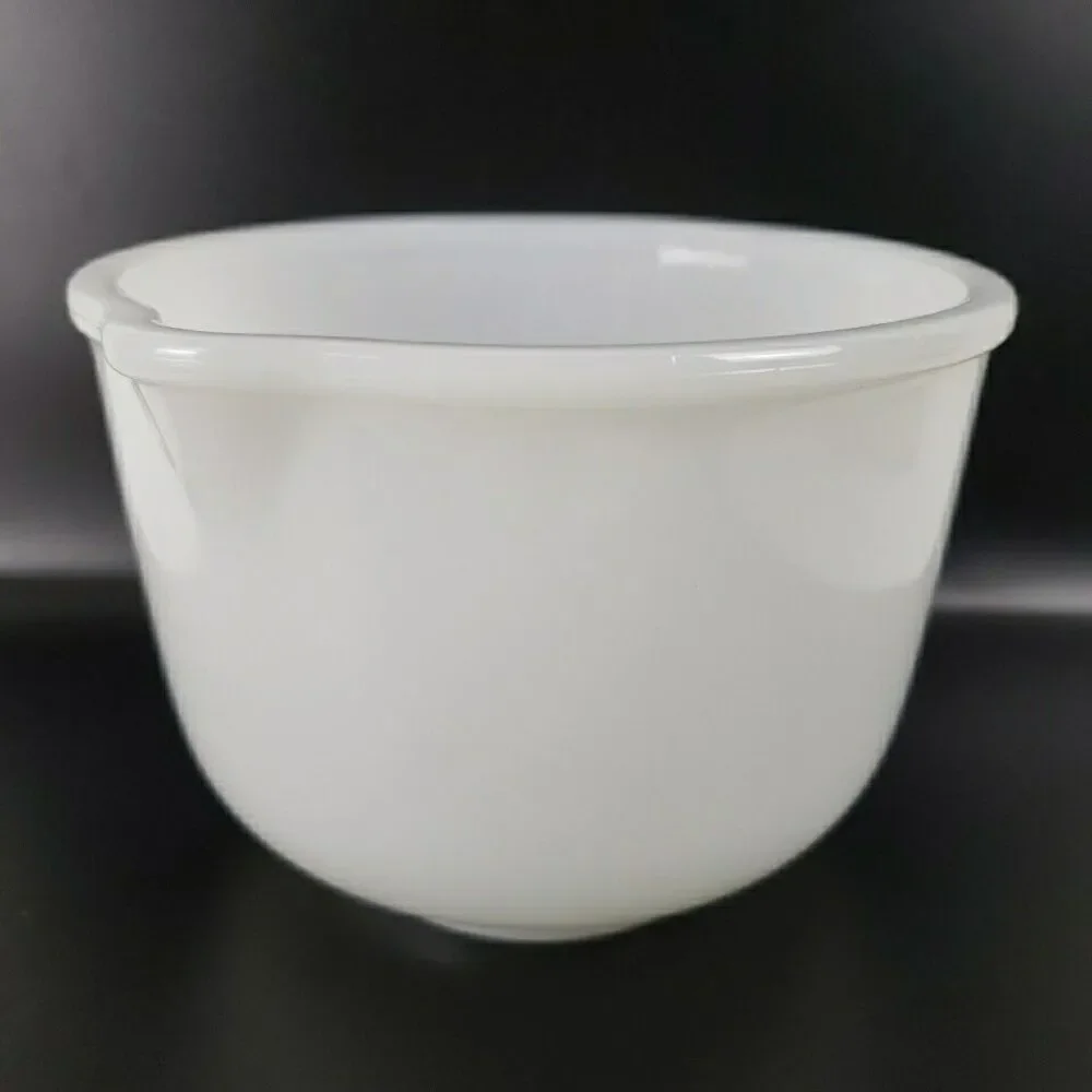 Glasbake Mixing Bowl 15 for Sunbeam Spout Mixer Milk Glass USA Vintage MCM